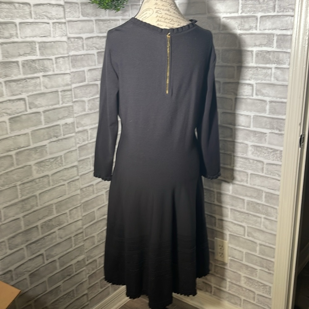 EUC Kate spade black knit midi long sleeve dress - Picture 3 of 6